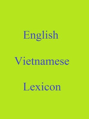 English Vietnamese Lexicon - ebook